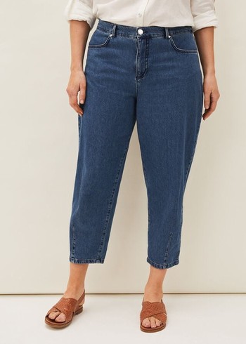 Phase Eight Romilly Barrel Leg Jeans Indigo USA | 2963450-SB